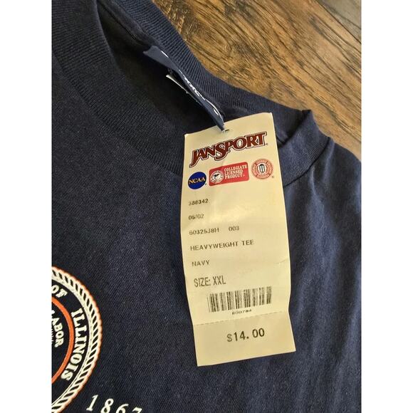 Vtg Jansport Men University Of Illinois T Shirt Blue XXL 2XL - Picture 5 of 7